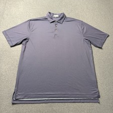 Peter Millar Polo Shirt Mens XL Purple Geometric Performance Summer Comfort Golf