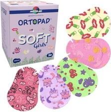 Ortopad® Soft Bamboo Girls Eye Patches, 50/Box (Medium 50 Count (Pack of 1) 