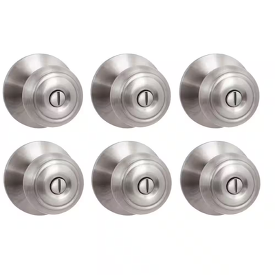 #ad Hartford Satin Nickel Bed Bath Door Knob Contractor Pack 6 Pack $32.84