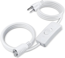 Long Extension Cord with Switch On/Off 3 Prong 18 AWG 6.56 FT Indoor Power Cord