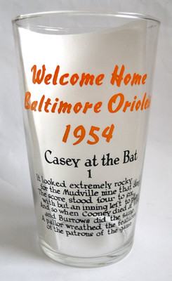 1954 Casey at the Bat - Welcome Home Baltimore Orioles Baseball Glasses