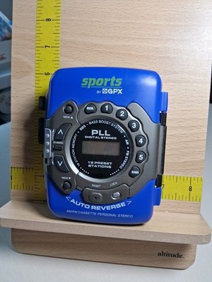 Sports By GPX C3317RS AM FM Personal Cassette Player Walkman Style Blue