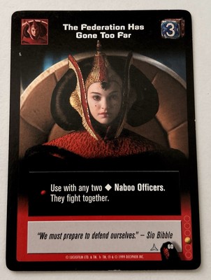 Young Jedi CCG Federation Has Gone Too Far Menace of Darth Maul 60 Queen Amidala