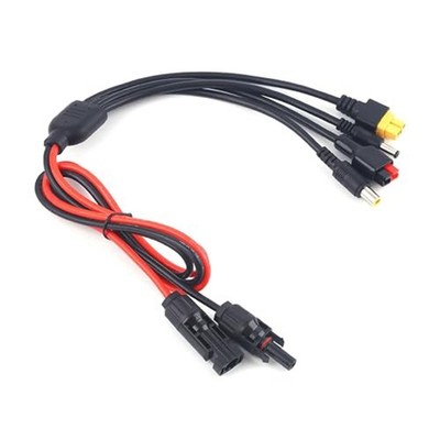 14AWG Adern 4-in-1 Solarkabel Solar Ladekabel 45A DC5,5 x 2,1 mm