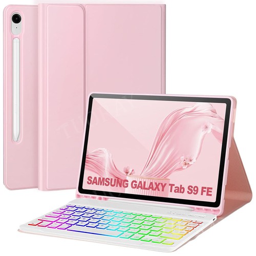 Backlit Keyboard Case Mouse For Samsung Galaxy Tab A9+ S10 FE/S9 FE S8 S7 Tablet - Picture 5 of 56