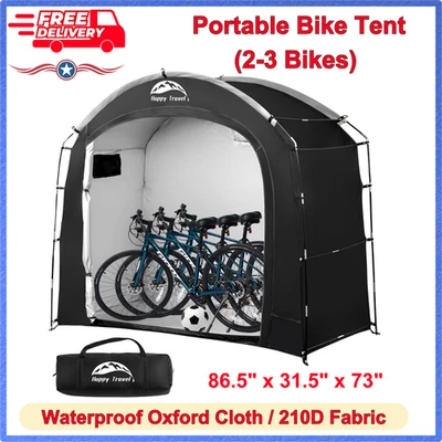 HAPPY TRAVEL Storage Tent Shed Outdoor Waterproof Bicycle Cover Shelter For Bike Lawn Mower