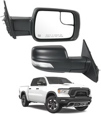 Right Passenger Side Door Mirror Compatible with 2019-2025 Ram 1500 with Manual