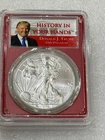 2019 American Silver Eagle PCGS MS70 ~ First Day Issue Red Core Trump Label ~