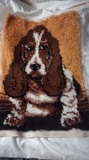 3 Latch Hook Rugs Canvas Finished Front 20x27"