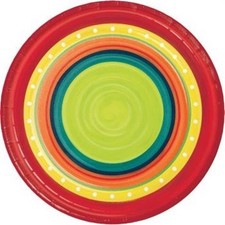 Summer Stoneware 7 Inch Paper Plates 8 Pack Summer Birthday Party Decoration