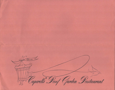 1962 CAPWELL'S ROOF GARDEN RESTAURANT vintage luncheon menu OAKLAND, CALIFORNIA