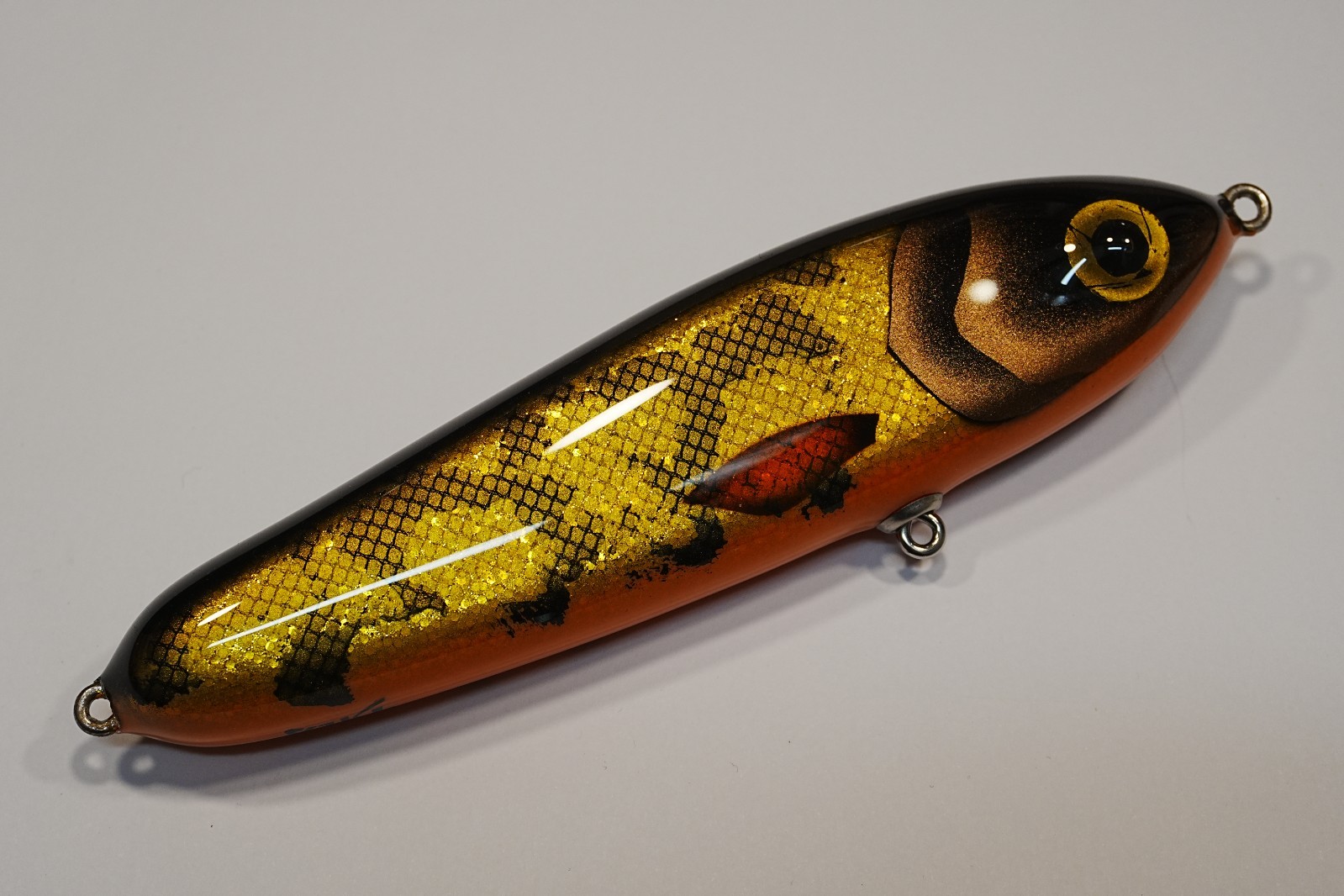 Handmade Pike Jerkbait 160mm 87g Custom Fishing Lure Gold Zodiak - Image 4