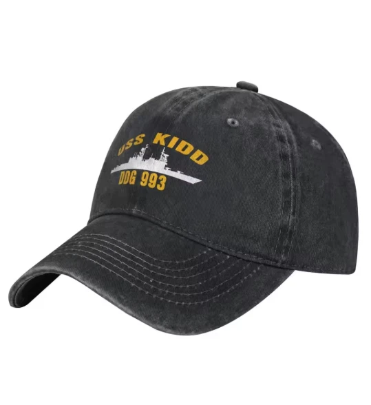 USS Kidd DDG 993 Cotton Baseball Cap Adjustable Naval Ship Sun Protection