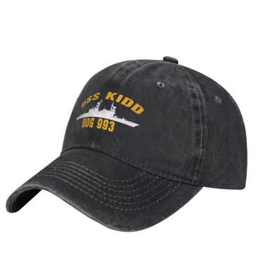 Baseballmütze USS Kidd DDG 993 Baumwolle verstellbar Marine Schiff Sonnenschutz