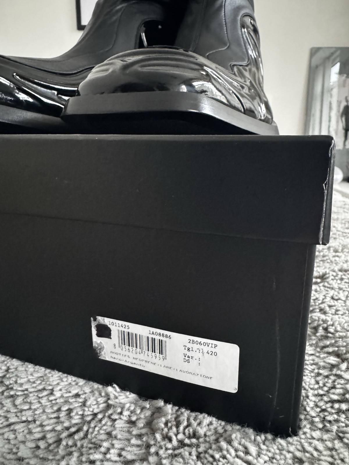 SAOLA Stivaletti Versace Solare in pelle nera taglia 9