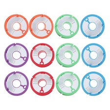 12pcs Ligne de pêche en silicone bobines bobines de pêche en forme ronde