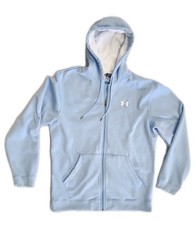 Under Armour Rival Fleece Full Zip Hoodie Mens Large Sky Blue Full Zip  