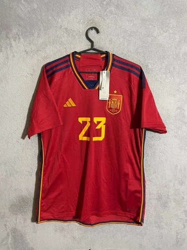 Spain Jersey Home football Soccer shirt 2022 - 2024 Red Adidas Men Size L