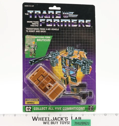 Swindle 100% Complete W/CARDBACK & BUBBLE UNUSED STICKERS 1986 G1 Transformers