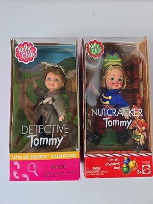 Vtg Barbie Kelly Club Set of 2 Tommy Dolls Nutcracker Detective New in Box
