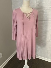 Pink Coral Dress One Size Brand Ballamie With Pockets 