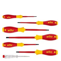 Wiha Schraubendreher Set Softfinish Electric Schlitz Phillips 7-Tlg.