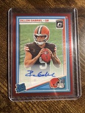 2025 Panini Donruss Optic Dillon Gabriel Rated Rookie Red Stars Autograph /50