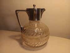 Antique Silver Plated Claret Wine Jug Decanter James Dixon Christopher Dresser