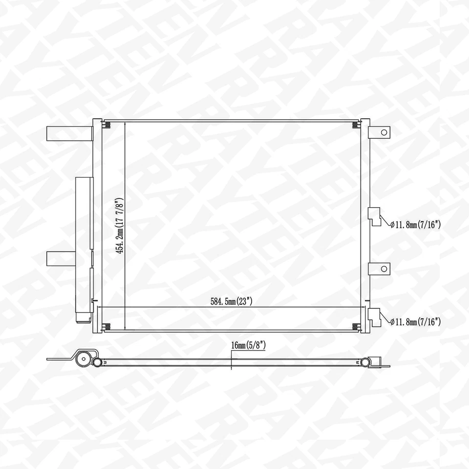A/C Condenser for 2013-2018 Ram 2500 3500 2013-2017 Ram 4500 2013-2016 Ram 5500 - Изображение 2 из 4