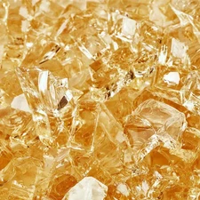 10 Lbs. of Citron 1/4 In. Fire Glass