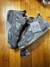 Air Jordan 4 Retro x KAWS Cool Grey Suede Sneaker 930155-003
