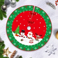 Christmas Tree Skirt 36 Inch, Xmas Tree Base Cover Mat for Holiday Ornament f...
