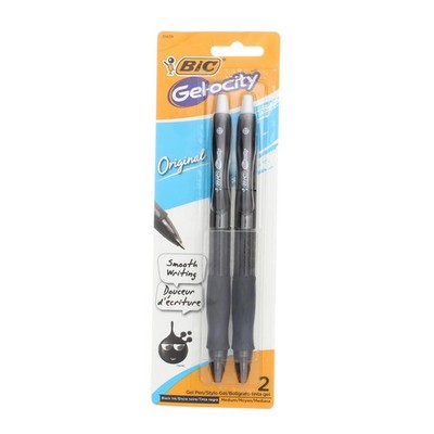 4 Pack BiC Gel-ocity Original Retractable Gel Pen, Medium, Black 31439, 2 Ct