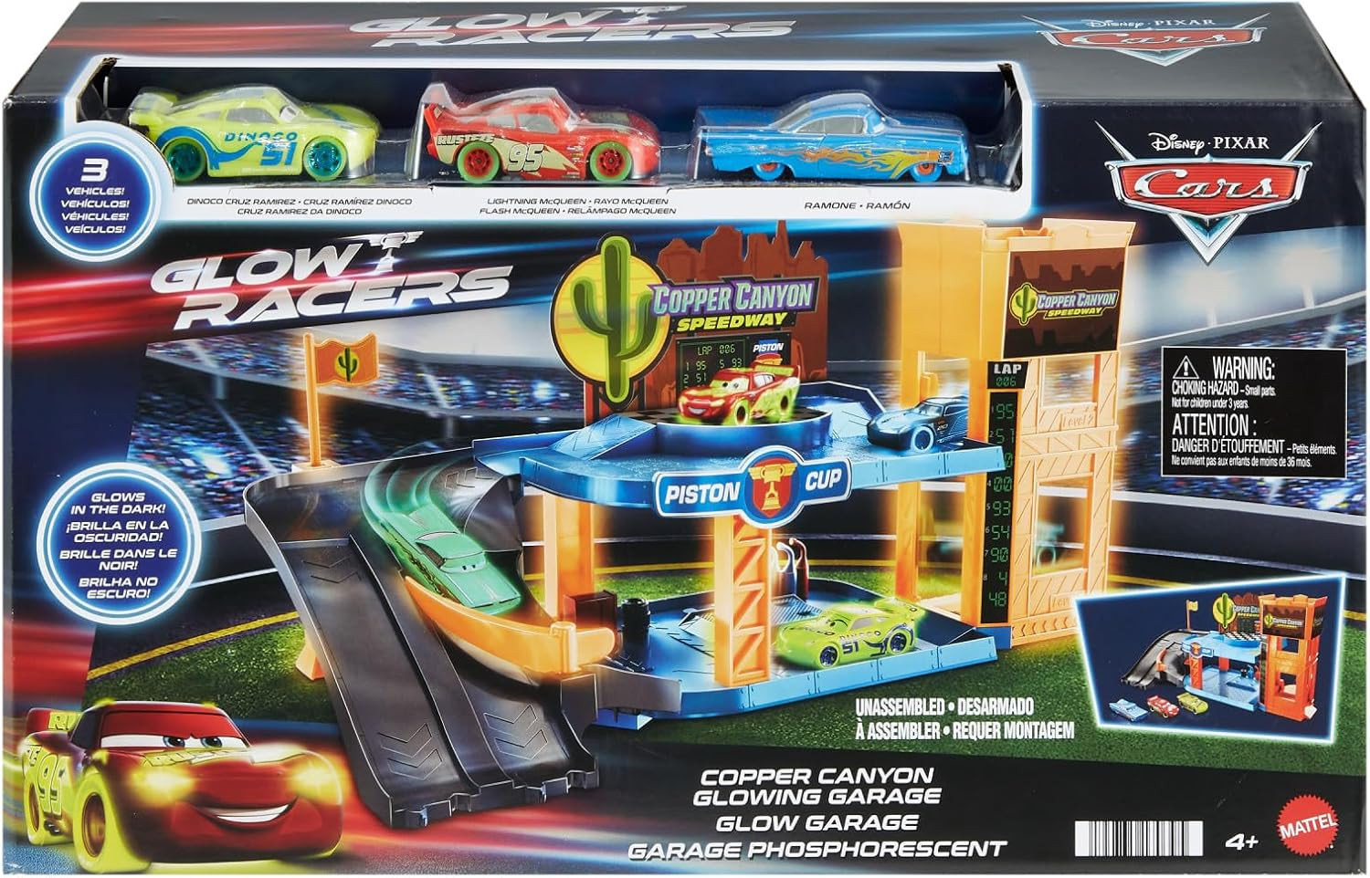 Набор для рисования Mattel DISNEY Pixar Cars Copper Canyon leuchtende Garage HPX75
