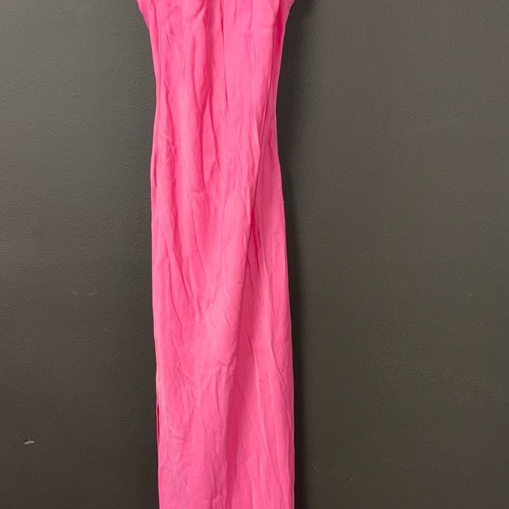 meshki claire dress pink Meshki Claire satin dress in Rosewater size XS