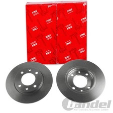 2X TRW BREMSSCHEIBEN 247mm VOLL HINTEN PASSEND FÜR CITROËN SAXO XSARA ZX