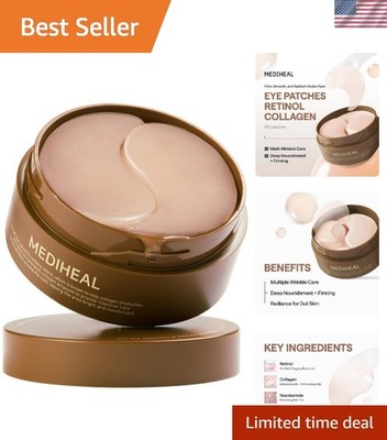 60 Non-Irritating Retinol Collagen Under Eye Patches for Puffiness Relief