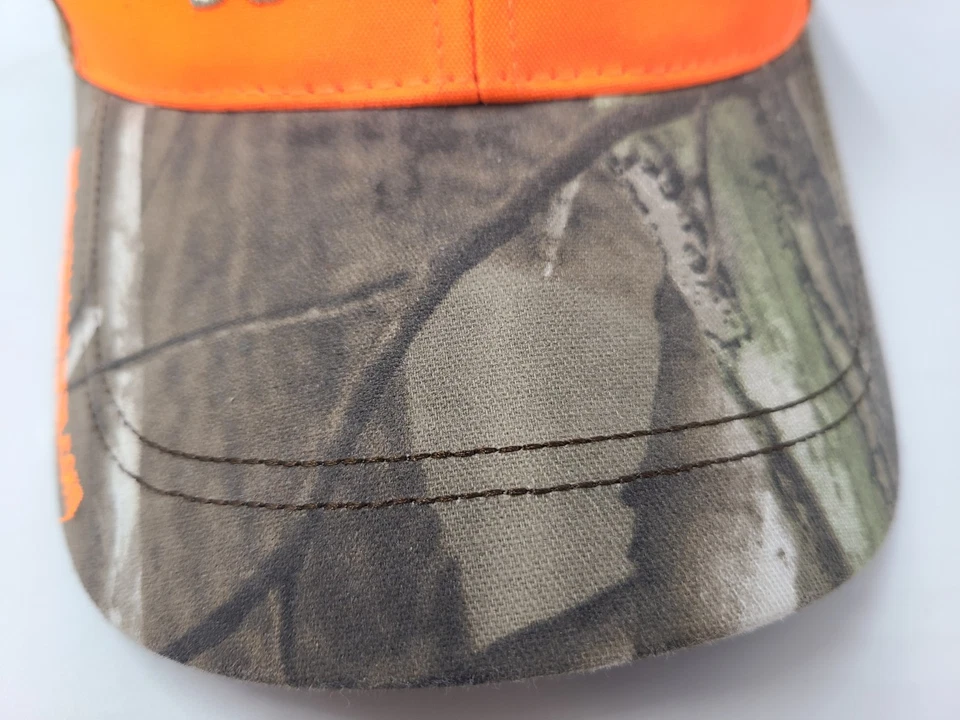John Deere Spider Webb Farm Implements Blaze Orange Camo Adjustable Hat Cap Men - Image 3 of 4