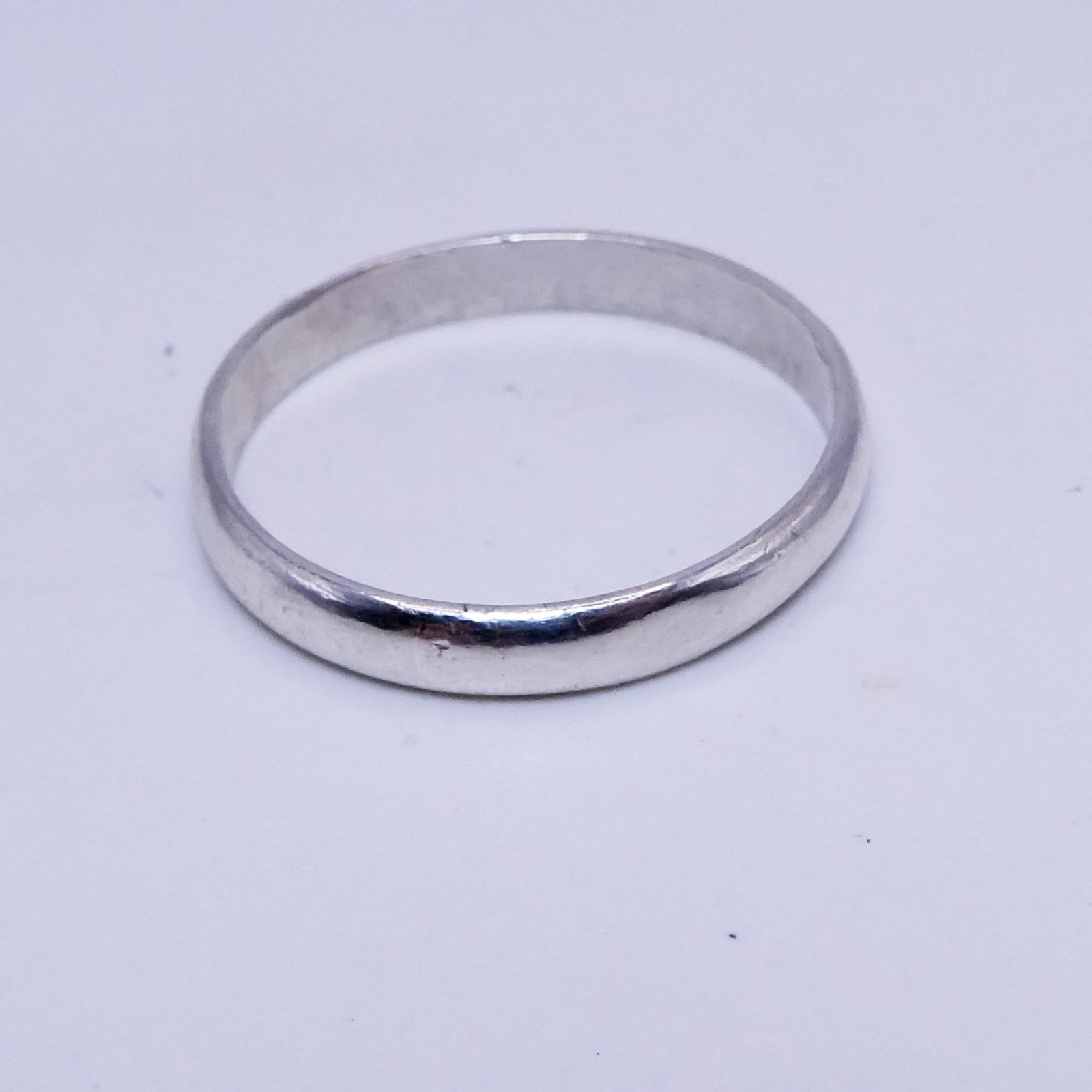 Sterling Silver 925 Solid Sleek Wedding Band Mens… - image 1