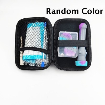 1PCS Portable Random Color Silicone Tubing 2-in-1 Set   Stainless Steel with Box
