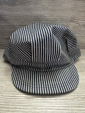 Train Conductor Hat Engineer Cap Striped Denim Utility Cap USA Kids
