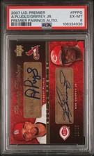 Pujols Griffey Jr 2007 Upper Deck Premier Pairings Auto /25 #Pp-Pg Psa 6