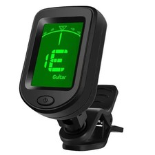 Clip-On Tuner for Guitar Bass Violin Ukulele   Bright Display   Battery Included