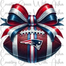 Sublimation Print Patriots Football Bow Ready To Press Heat Transfer Ink Paper