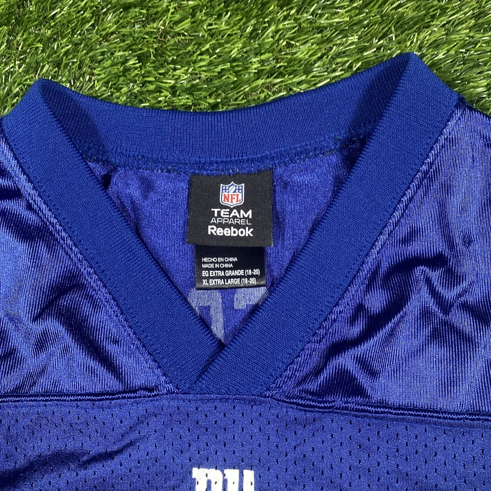 Brandon Jacobs New York Giants Jersey Youth Xl 18/20 Blue NFL  - Image 4 of 4