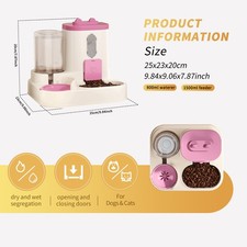 Fully Automatic 2in1 Cat Food Dispenser - Integrated Water And Food Feeding Syst