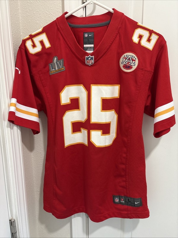 Clyde Edwards-Helaire Red Kansas City Chiefs Nike Jersey Youth Large#25 LIV