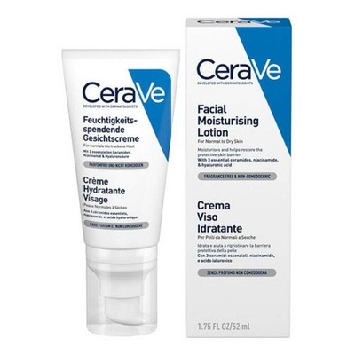 Feuchtigkeitsspendende Gesichtscreme 50ml für normale bis trockene Haut mit Ceramiden und Hyalidsäure