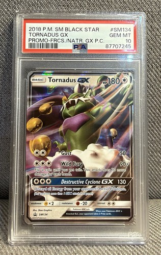 2018 Pokemon SM Black Star Promo #SM134 Tornadus Gx Center PSA 10 Sun Moon FRCS