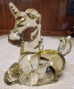 Boyd Art Glass LUCKY The UNICORN In HONEYMOON  #110 10-13-06